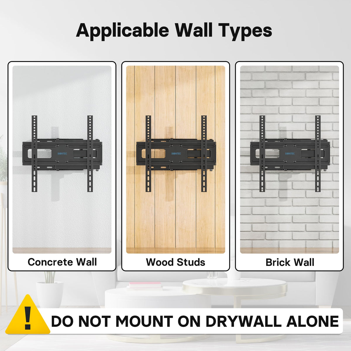 BONTEC TV Wall Bracket for 26-60 Inch, with Swivel, Tilt, and Extension from 80 to 500mm. Full Motion TV Wall Mount Capability of 40KG, Max. VESA 400x400, Perfect for Corner Mounting