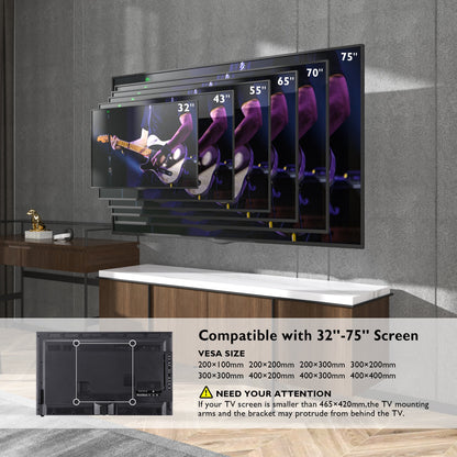 BONTEC TV Wall Bracket, Universal TV Wall Mount for 32-70 Inch, Extra Long Articulated Arm 850mm, Tilt Swivel Rotate Full Motion, VESA Wall Mount Max 400x400mm, 60kg Load