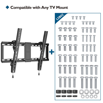 BONTEC Universal TV Mounting Hardware Kit Compatible with Most TVs Up to 80 inch