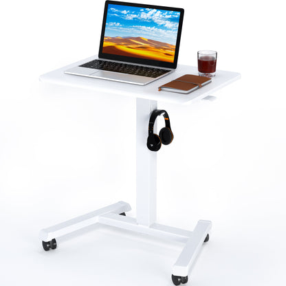 BONTEC Bureau mobile debout 65 × 45 cm avec 4 roulettes pivotantes