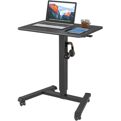 BONTEC Bureau mobile debout 65 × 45 cm avec 4 roulettes pivotantes